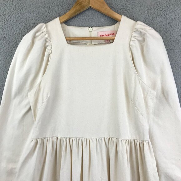 Lisa Says Gah Maddie Dress puffed shoulder size Small - Picture 3 of 14